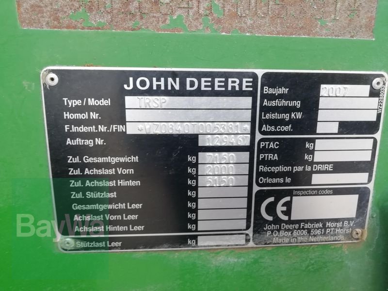 Anhängespritze des Typs John Deere 840 TF, Gebrauchtmaschine in Obertraubling (Bild 10)