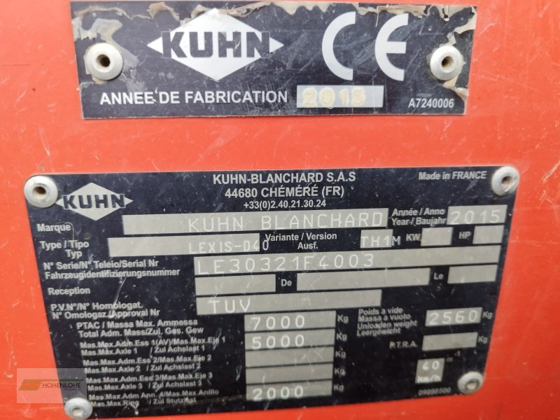 Anhängespritze typu Kuhn Lexis 3000, Gebrauchtmaschine v Waldenburg (Obrázek 8)