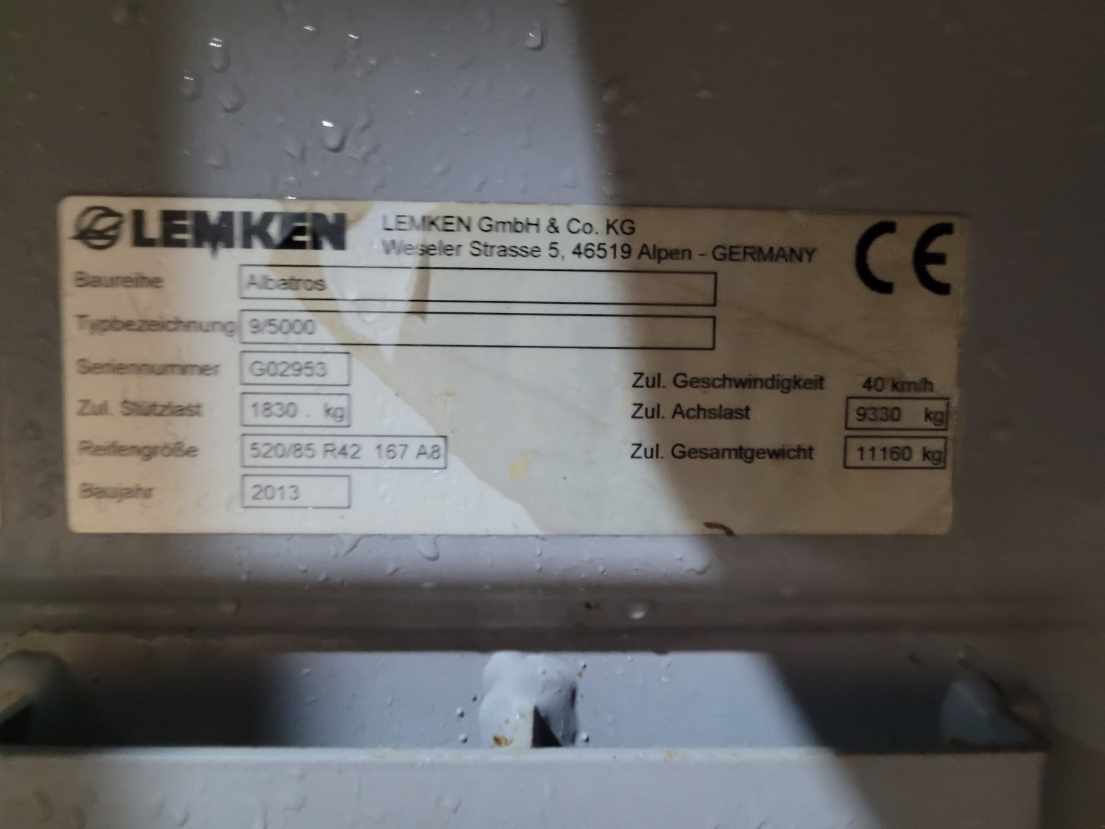 Anhängespritze des Typs Lemken Albatros 9/5000, Gebrauchtmaschine in Haren (Bild 2)