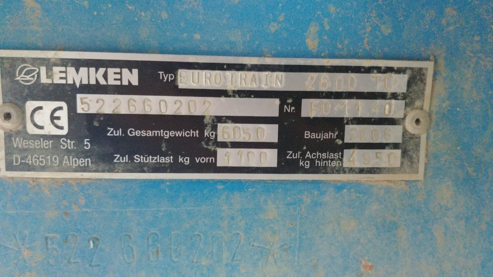 Anhängespritze του τύπου Lemken Eurotrain 2600 TC, Gebrauchtmaschine σε Blaufelden-Wiesenbach (Φωτογραφία 7)