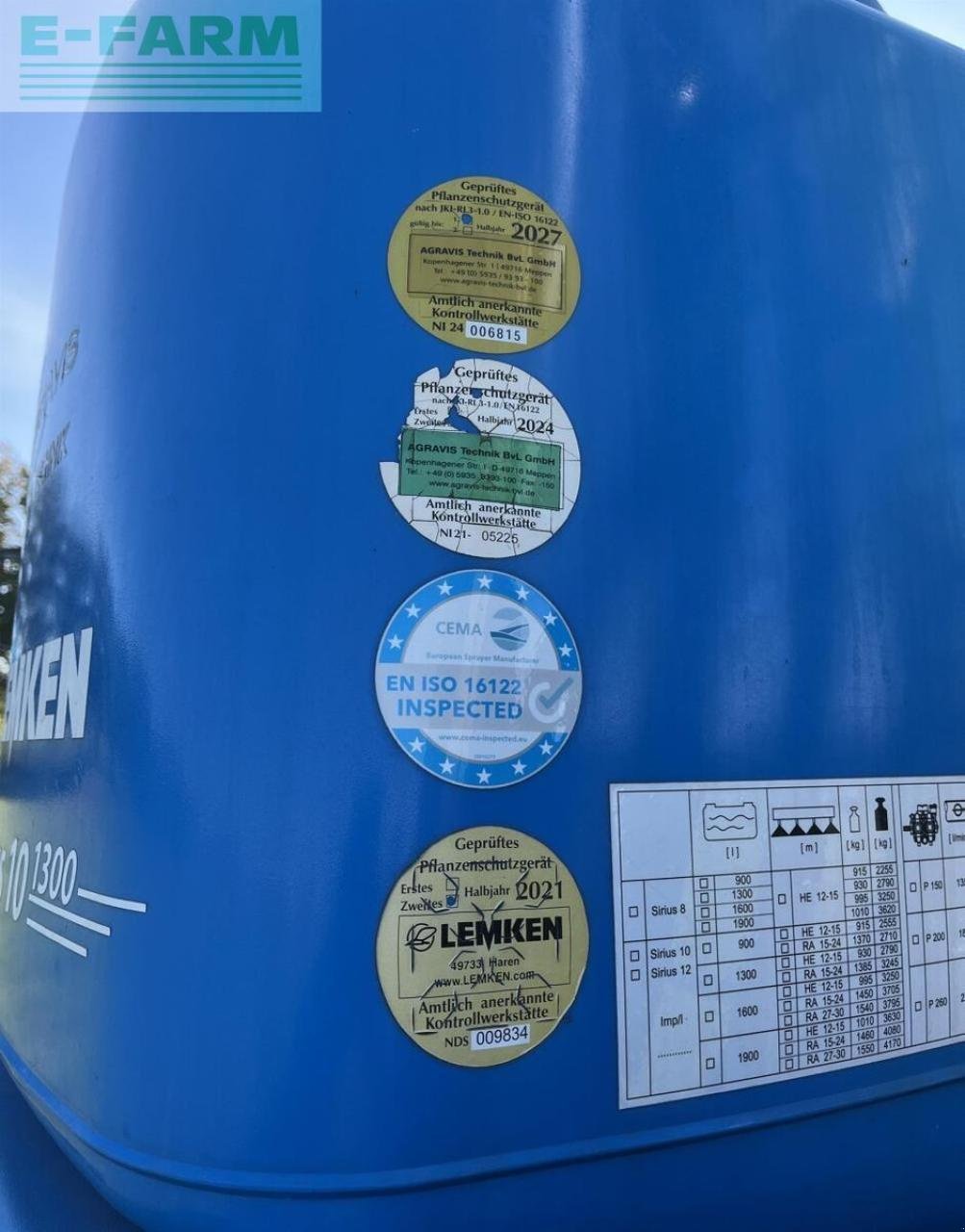 Anhängespritze del tipo Lemken sirius 10/1300, Gebrauchtmaschine en Wippingen (Imagen 27)