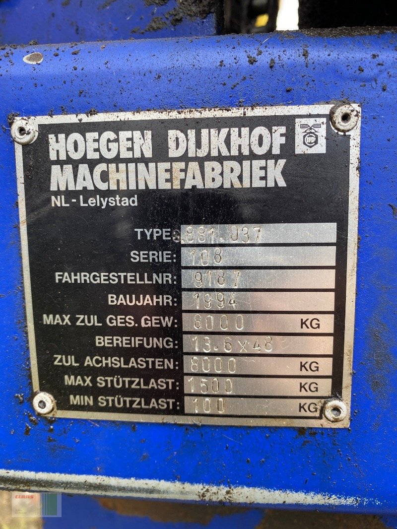 Anhängespritze tip Sieger 881.037, Gebrauchtmaschine in Weddingstedt (Poză 6)