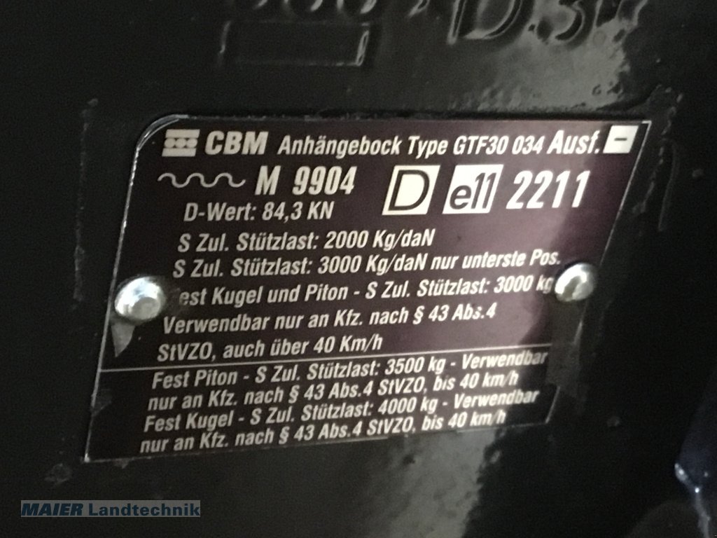 Anhängevorrichtung типа CBM M9904, Gebrauchtmaschine в Dieterskirchen (Фотография 2)