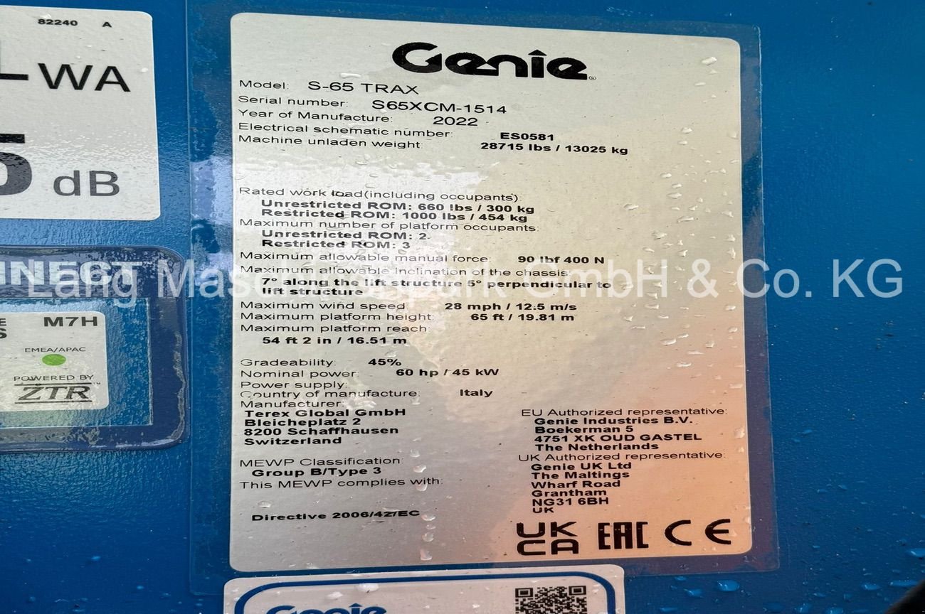 Arbeitsbühne типа Genie S-65 TRAX, Gebrauchtmaschine в Petting (Фотография 14)
