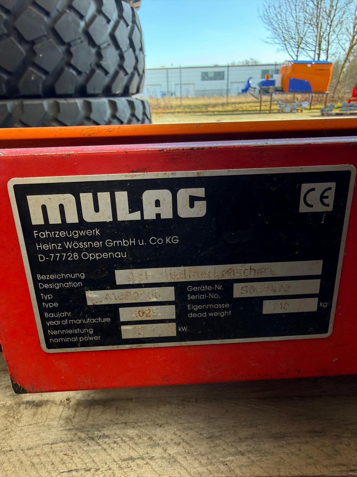 Astschere del tipo Mulag AWS2200, Mietmaschine en Wiedemar (Imagen 5)