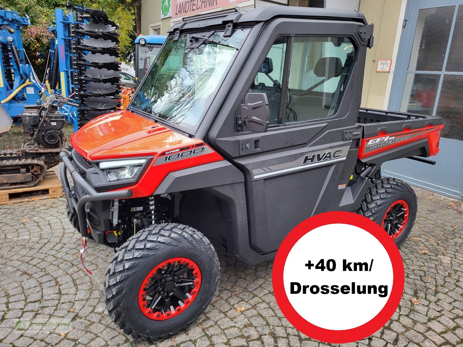 ATV & Quad Türe ait 4TRAC / ODES Workcross 1000-3 ABS 40 km/h AB 16 JAHREN = T / L Führerschein, Kabine & Heizung, Allrad Neu, Neumaschine içinde Feuchtwangen (resim 1)