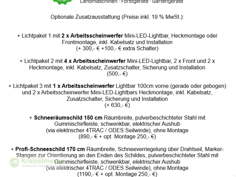 ATV & Quad Türe ait 4TRAC / ODES Workcross 1000-3 ABS 40 km/h AB 16 JAHREN = T / L Führerschein, Kabine & Heizung, Allrad Neu, Neumaschine içinde Feuchtwangen (resim 24)