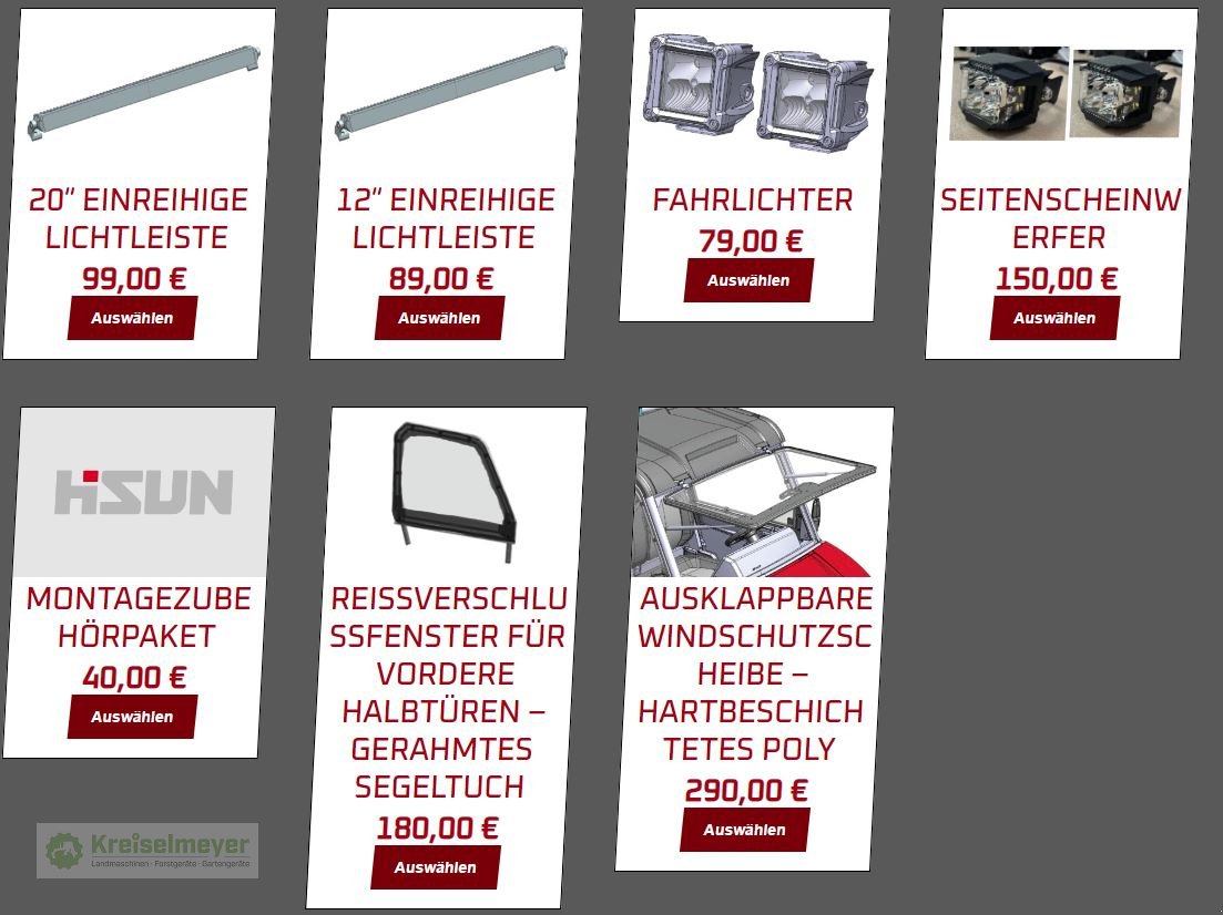 ATV & Quad des Typs Hisun Freelander 550 + 1400kg Anhängelast + StVZO Zulassung + Teilkabine + LCD 10" Displays Kamera UTV, Neumaschine in Feuchtwangen (Bild 18)