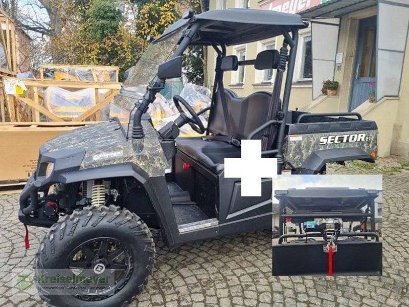 ATV & Quad of the type Hisun Sector E1 Akku + Hunter-Kit Lite (Seilwinde, LED-Licht & Licht-Aus-Schaltung) Elektro Allrad 4x4 UTV neu, Neumaschine in Feuchtwangen (Picture 1)