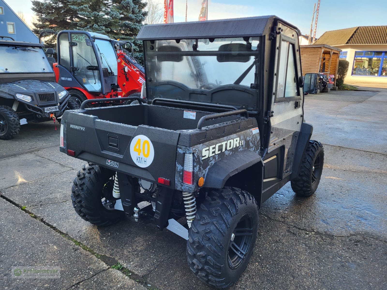 ATV & Quad des Typs Hisun Sector E1 Elektro UTV Allrad + StVZO Zulassung L7e + Dark Camouflage, Neumaschine in Feuchtwangen (Bild 12)
