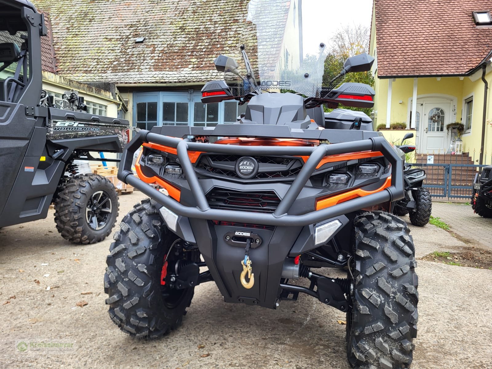 ATV & Quad Türe ait Odes Pathcross 650 SE L Luxury Edition, V-Twin, Allrad 4x4, 90 kmh ABS, Koffer + Frontscheibe NEU, Neumaschine içinde Feuchtwangen (resim 2)