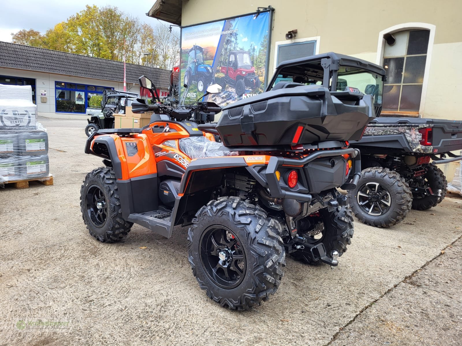 ATV & Quad Türe ait Odes Pathcross 650 SE L Luxury Edition, V-Twin, Allrad 4x4, 90 kmh ABS, Koffer + Frontscheibe NEU, Neumaschine içinde Feuchtwangen (resim 9)