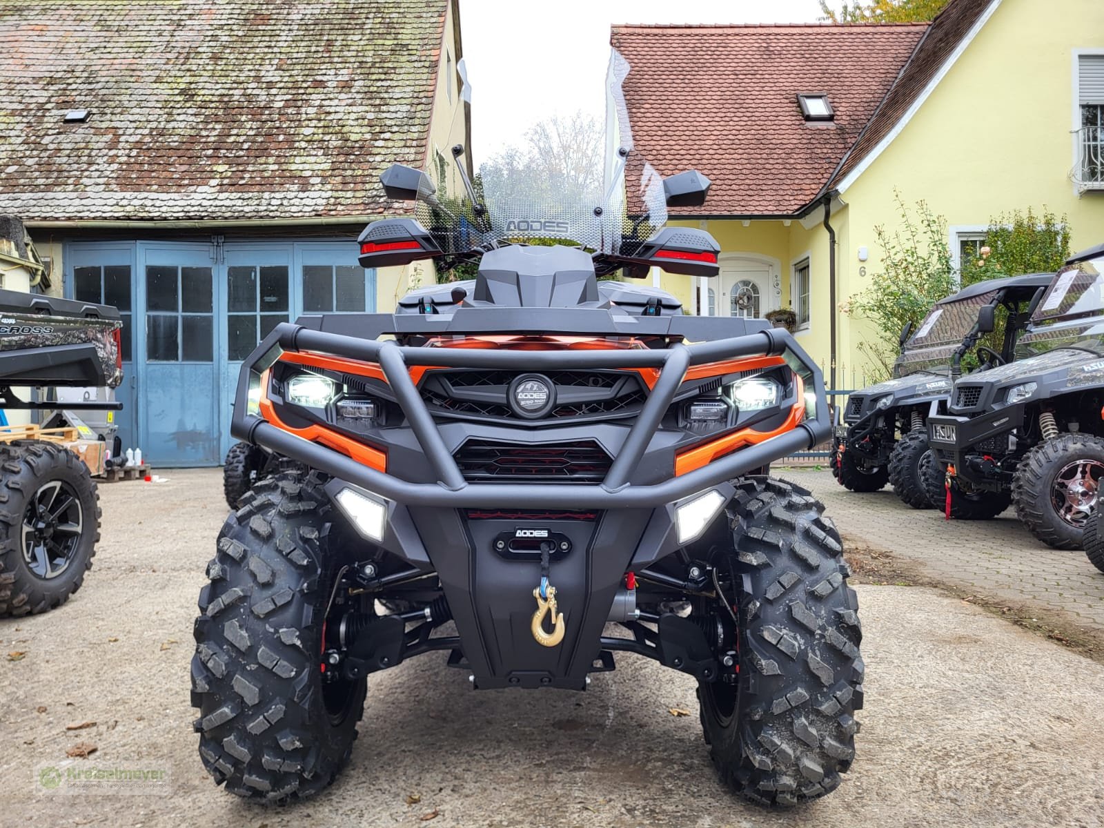ATV & Quad Türe ait Odes Pathcross 650 SE L Luxury Edition, V-Twin, Allrad 4x4, 90 kmh ABS, Koffer + Frontscheibe NEU, Neumaschine içinde Feuchtwangen (resim 16)