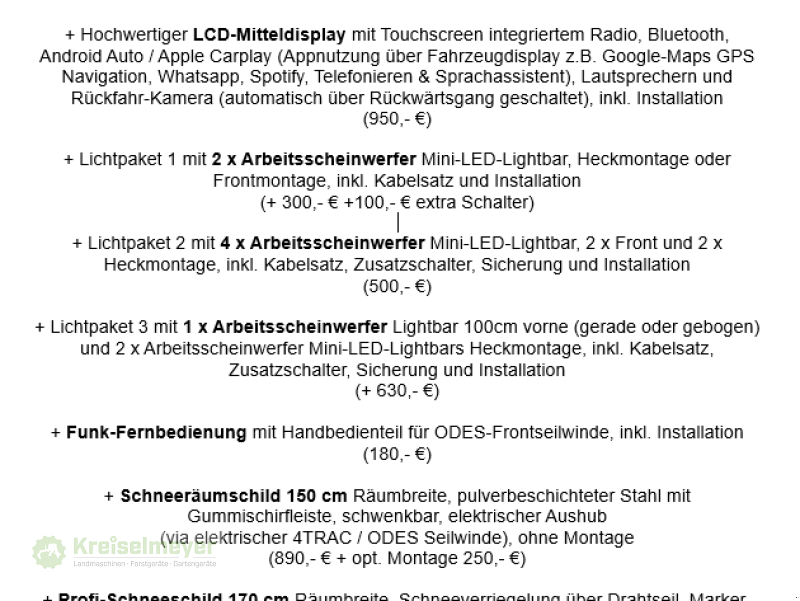 ATV & Quad van het type Odes Workcross 800 ABS Limited Edition 40 km/h AB 16 JAHREN = T / L Führerschein, Kabine & Heizung, Allrad Neu, Neumaschine in Feuchtwangen (Foto 24)