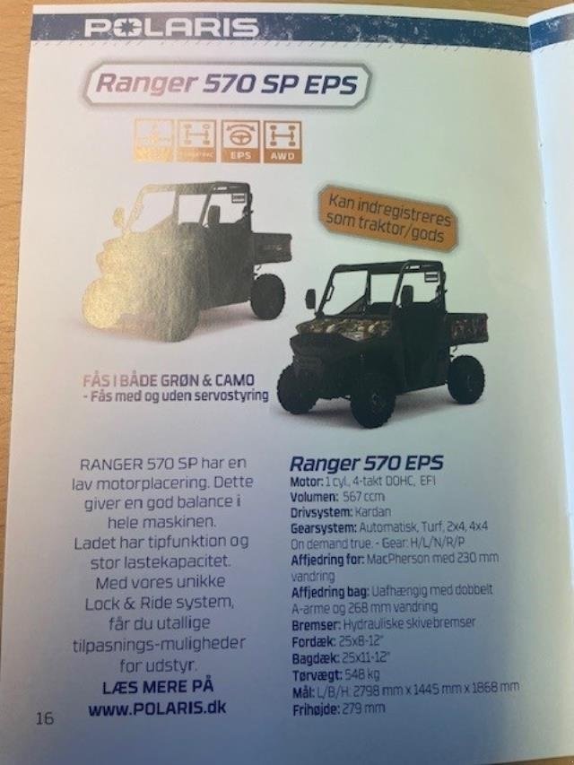 ATV & Quad tip Polaris RANGER 570 SP EPS, Gebrauchtmaschine in Rødding (Poză 6)