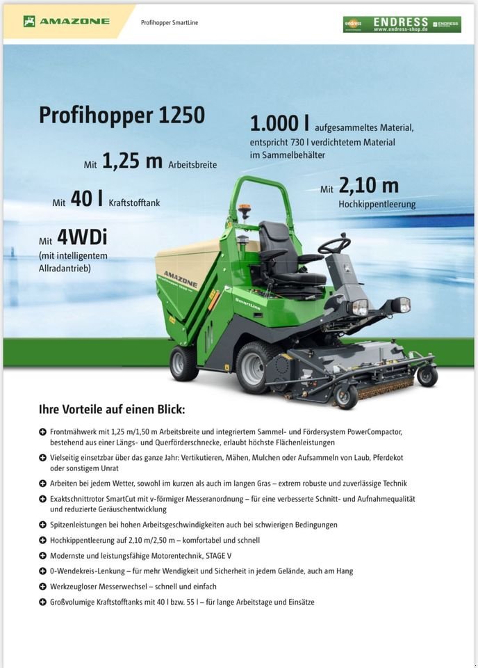 Aufsitzmäher typu Amazone PH 1250, Neumaschine v München (Obrázek 4)