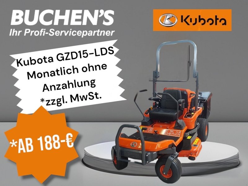 Aufsitzmäher of the type Kubota GZD15LD  ab 0,99%, Neumaschine in Olpe (Picture 1)