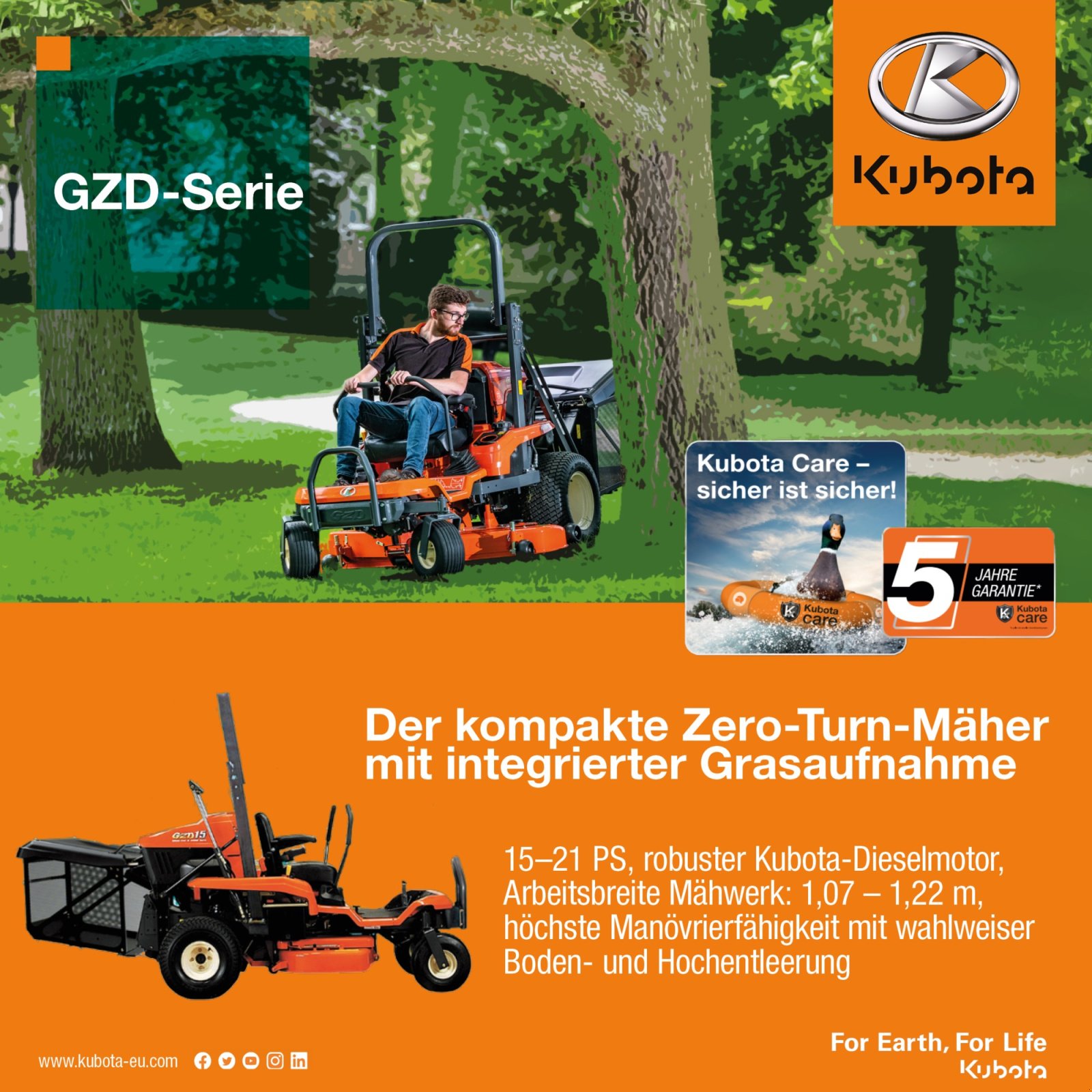 Aufsitzmäher tip Kubota GZD21-HD, Neumaschine in Olpe (Poză 13)