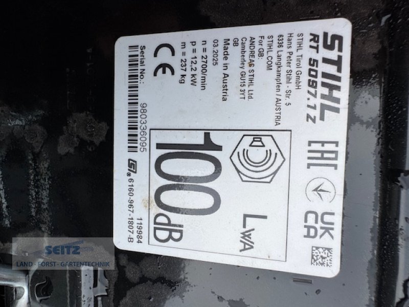 Aufsitzmäher typu Stihl RT 5097 Z, Gebrauchtmaschine v Lindenfels-Glattbach (Obrázek 8)