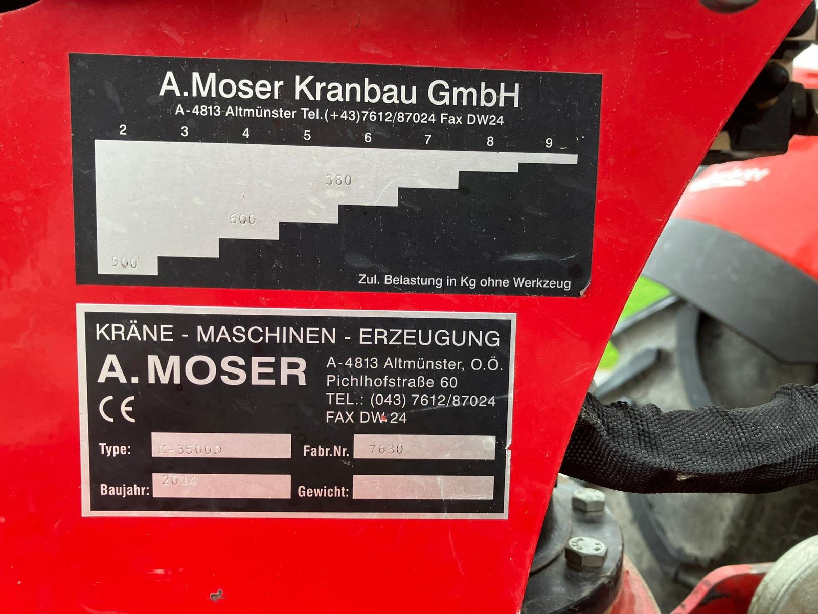 Bagger typu A. Moser Kombikran 3500D, Gebrauchtmaschine v Unterammergau (Obrázek 3)