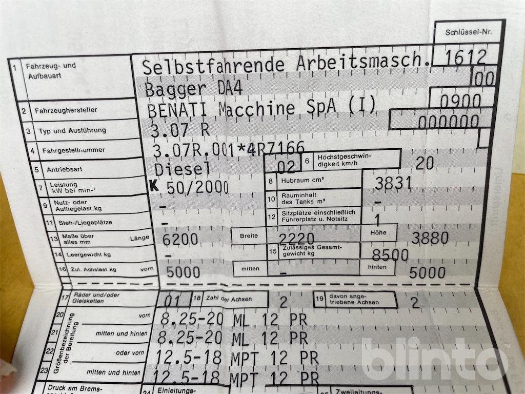 Bagger typu Benati Benmac 3.07R, Gebrauchtmaschine v Düsseldorf (Obrázek 7)