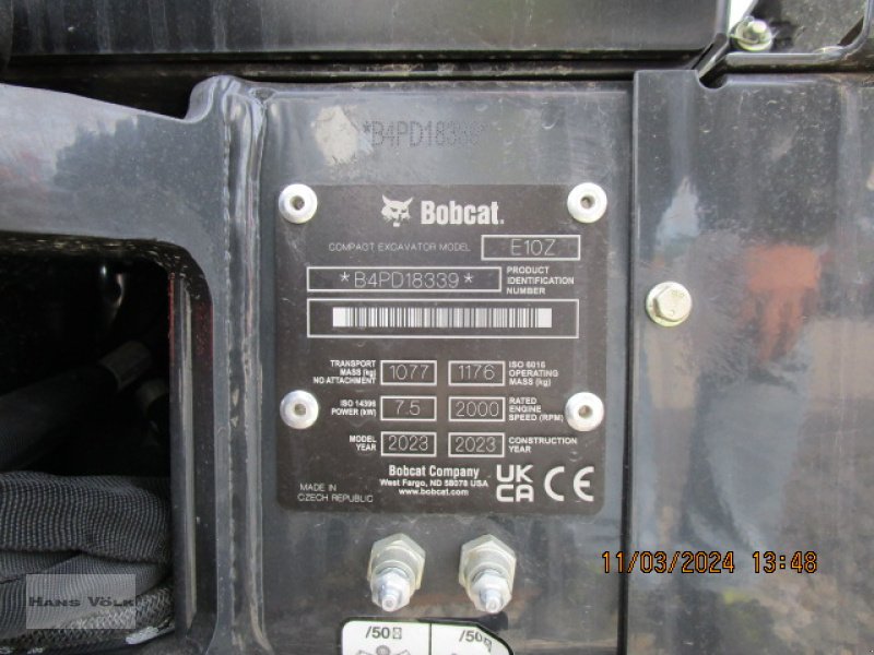 Bagger типа Bobcat E 10 Z, Gebrauchtmaschine в Soyen (Фотография 6)