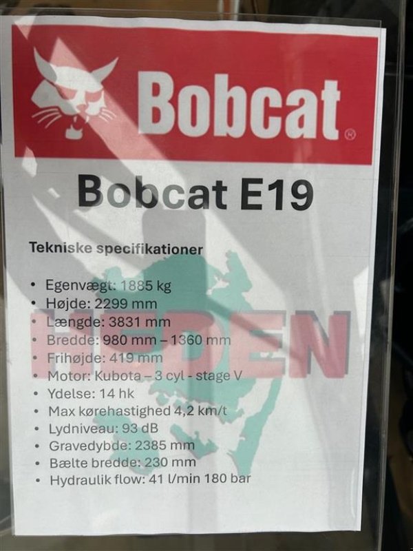 Bagger типа Bobcat E 19, Gebrauchtmaschine в Ringe (Фотография 6)