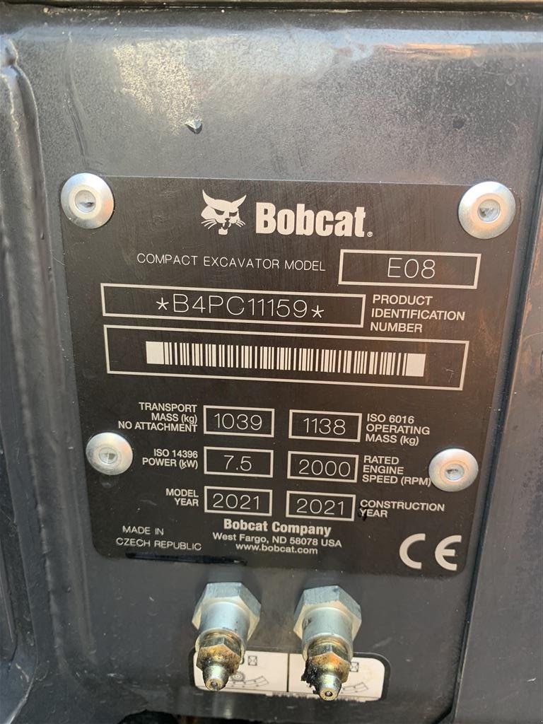 Bagger типа Bobcat E08, Gebrauchtmaschine в Kastrup (Фотография 8)