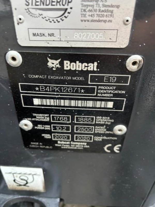 Bagger типа Bobcat E19, Gebrauchtmaschine в Rødding (Фотография 15)