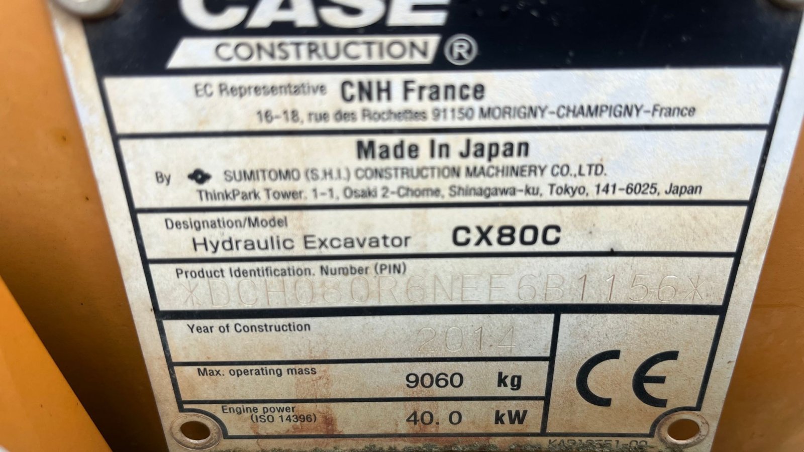 Bagger a típus Case IH CX 80 Rotortilt og fuld skovlpakke, Gebrauchtmaschine ekkor: Rønnede (Kép 8)