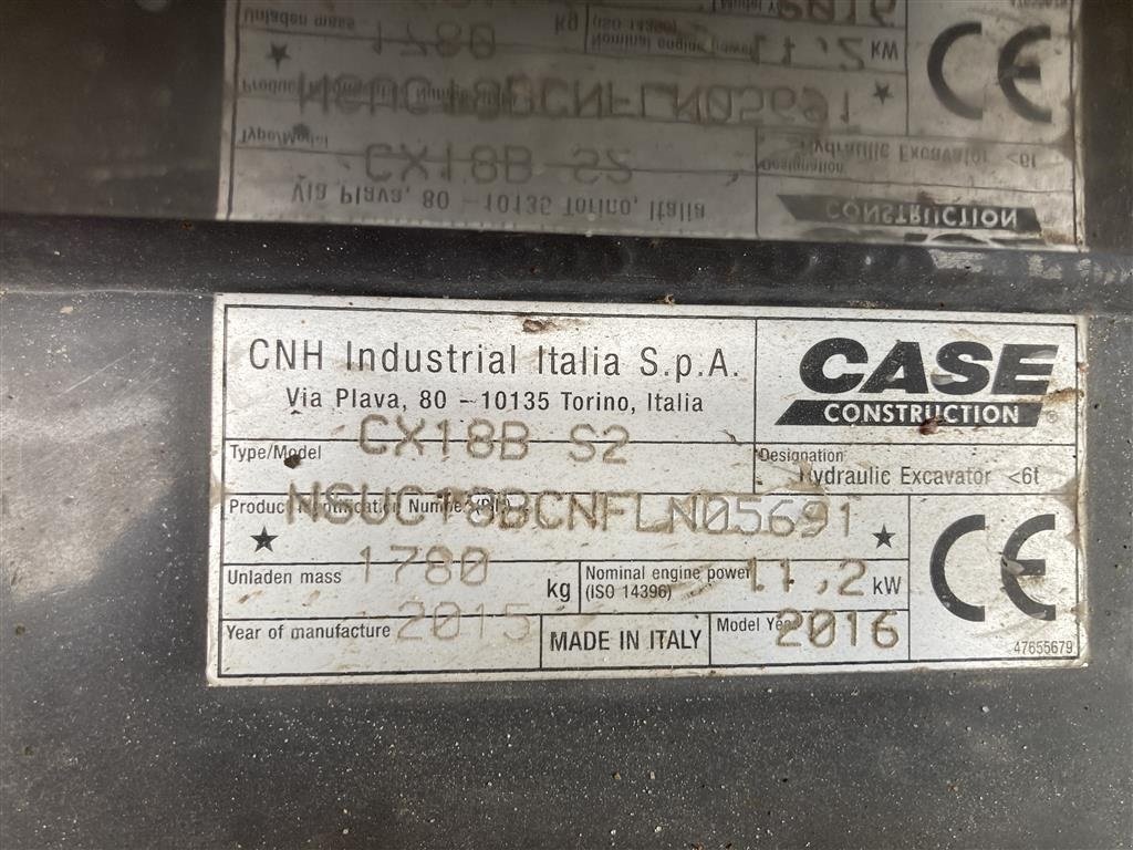 Bagger типа Case IH CX18B, Gebrauchtmaschine в Store Heddinge (Фотография 6)