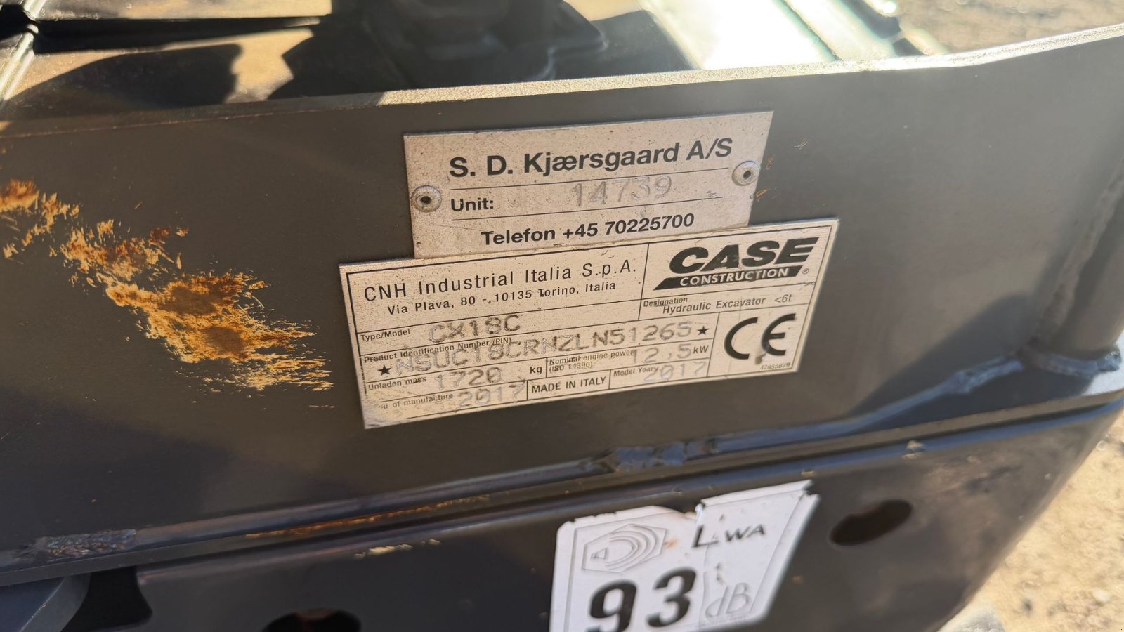 Bagger от тип Case IH CX18C KUN KØRT 808 timer, Gebrauchtmaschine в Dronninglund (Снимка 14)
