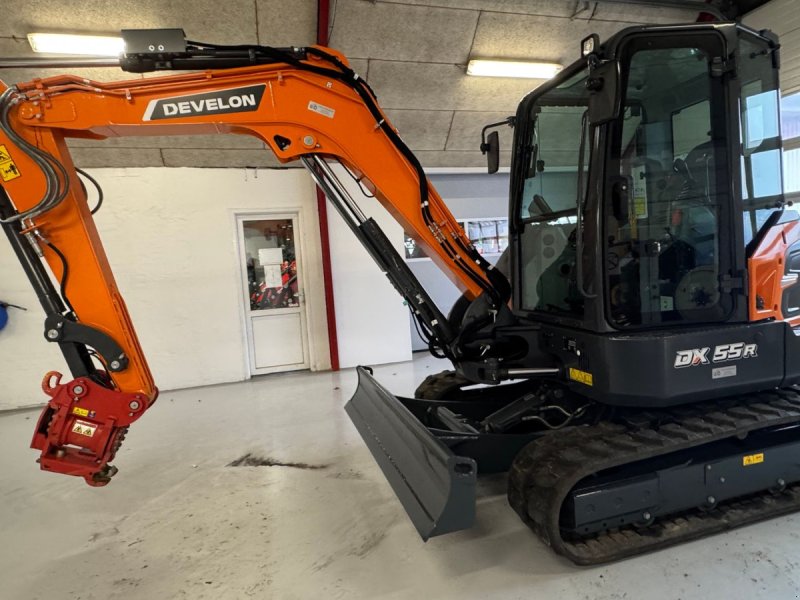 Bagger του τύπου Develon DX55R-7 KUN 27 TIMER OG TILTSKIFTE!, Gebrauchtmaschine σε Nørager (Φωτογραφία 1)