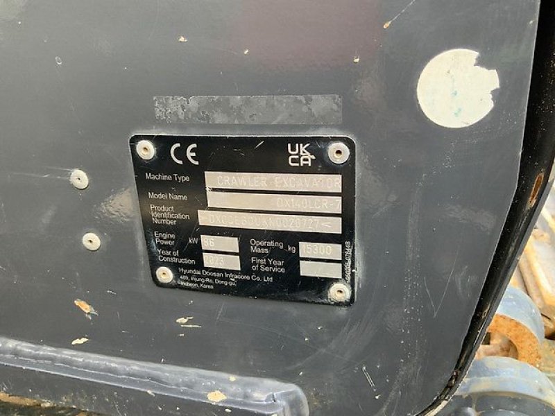 Bagger des Typs Doosan DX140 LCR, Gebrauchtmaschine in Kaunas (Bild 20)