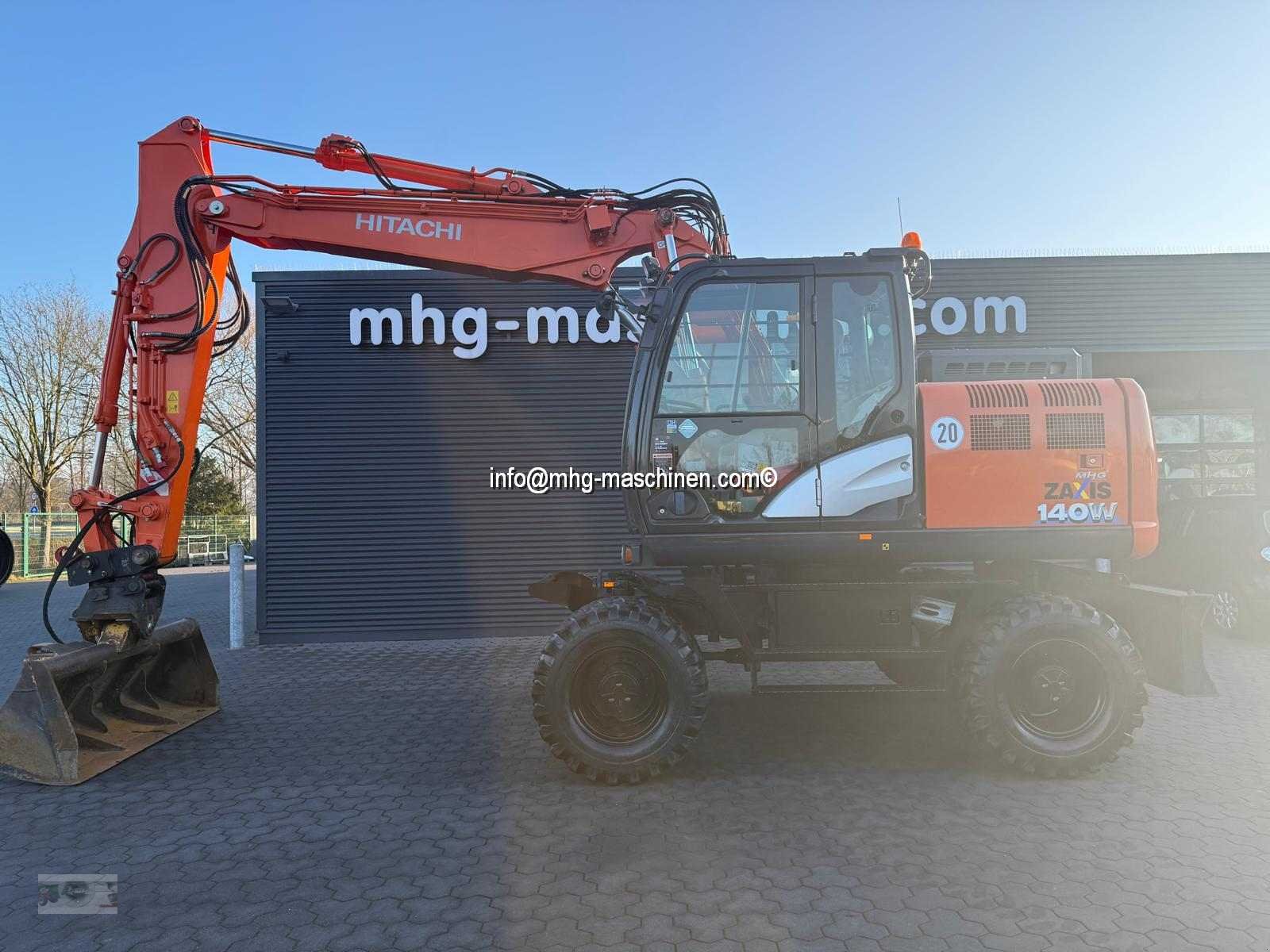 Bagger des Typs Hitachi ZX140W-6 Mobilbagger 1.Hd. nur 2465 h, Gebrauchtmaschine in Gescher (Bild 1)