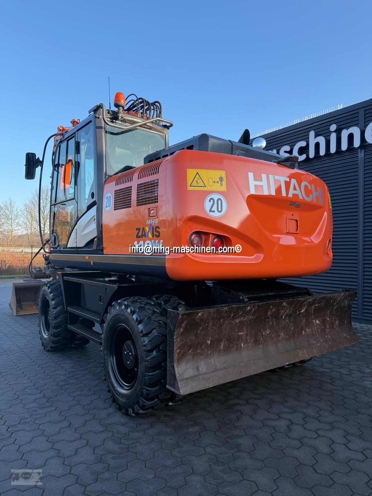 Bagger des Typs Hitachi ZX140W-6 Mobilbagger 1.Hd. nur 2465 h, Gebrauchtmaschine in Gescher (Bild 2)