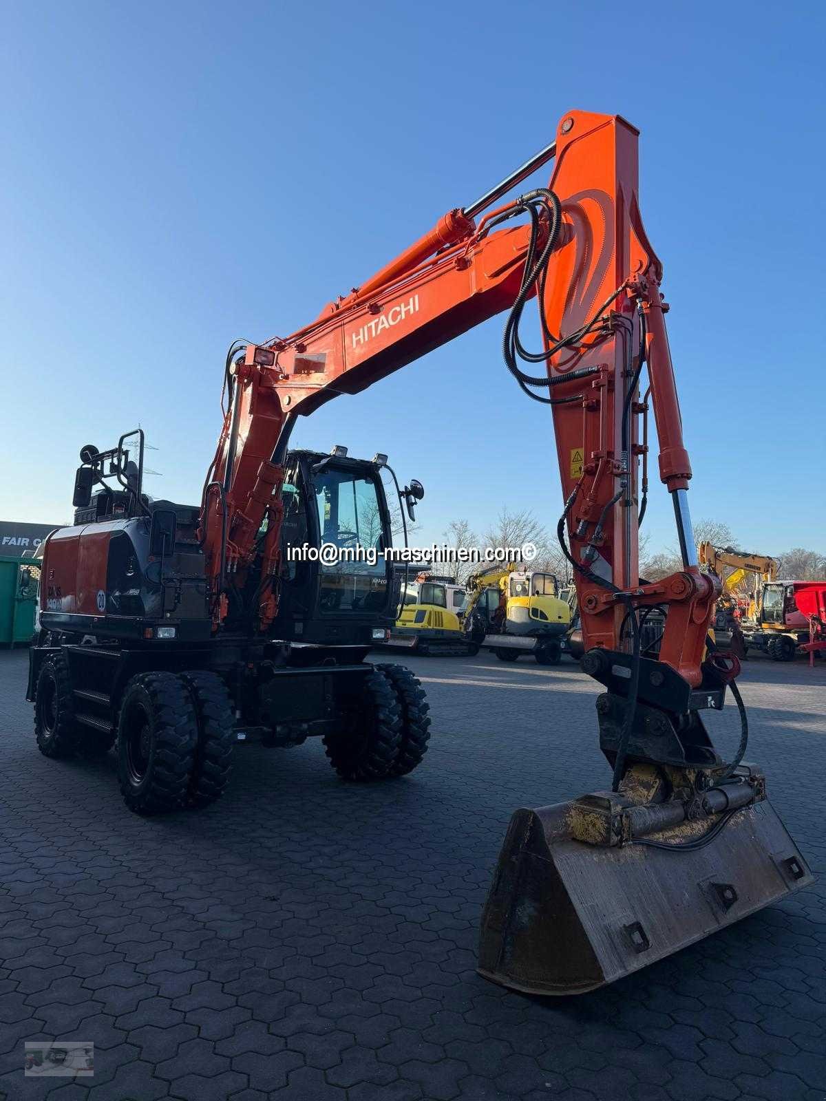 Bagger des Typs Hitachi ZX140W-6 Mobilbagger 1.Hd. nur 2465 h, Gebrauchtmaschine in Gescher (Bild 4)