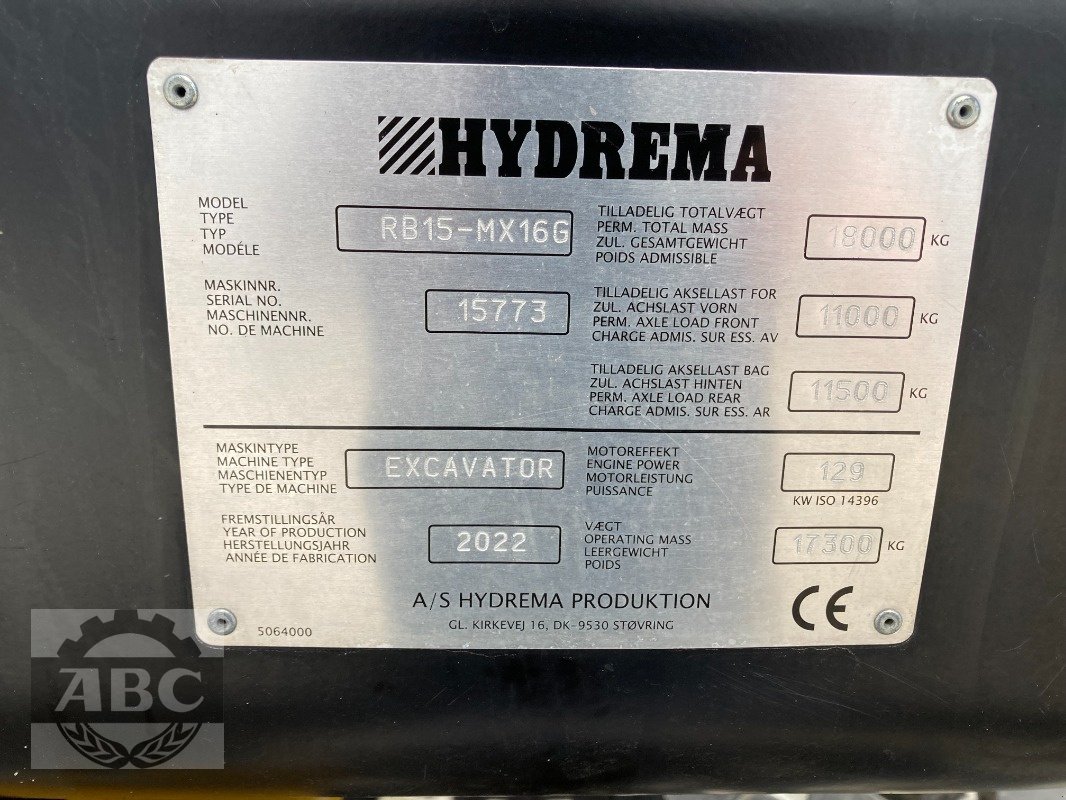 Bagger des Typs Hydrema MX16G, Neumaschine in Cloppenburg (Bild 13)