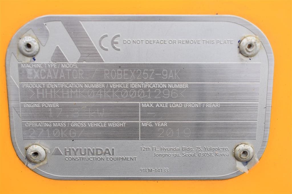 Bagger des Typs Hyundai 25Z-9AK, Gebrauchtmaschine in Fredensborg (Bild 15)