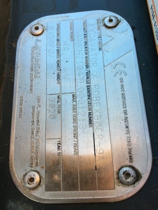 Bagger des Typs Hyundai 80CR-9A, Gebrauchtmaschine in Fredensborg (Bild 17)