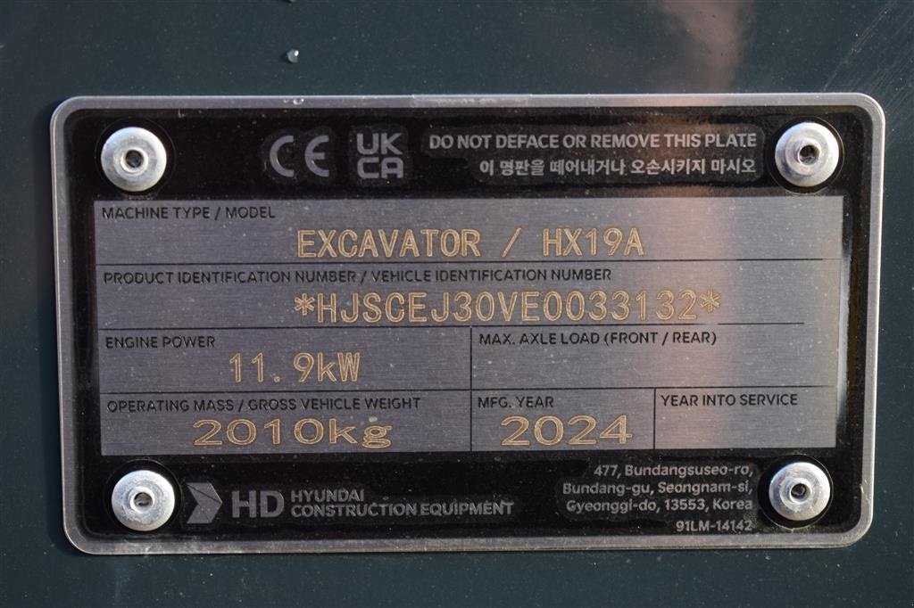 Bagger des Typs Hyundai HX 19A NY MODEL, TILTMAN KOMPAKT S30/150, Gebrauchtmaschine in Fredensborg (Bild 18)