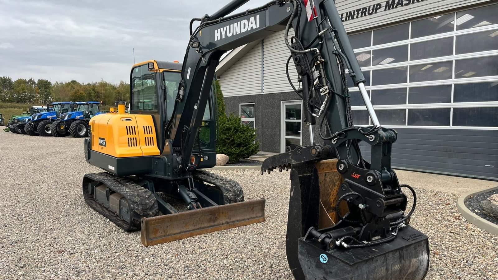 Bagger za tip Hyundai HX55 Med Hydrema skifte og centralsmørring og grab-klo på. Udlejes, også med forkøbsret., Gebrauchtmaschine u Lintrup (Slika 7)