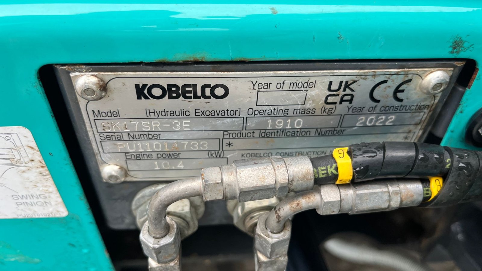 Bagger des Typs Kobelco SK17SR-3E Monteret med Rotortilt og centralsmørring., Gebrauchtmaschine in Rønnede (Bild 3)