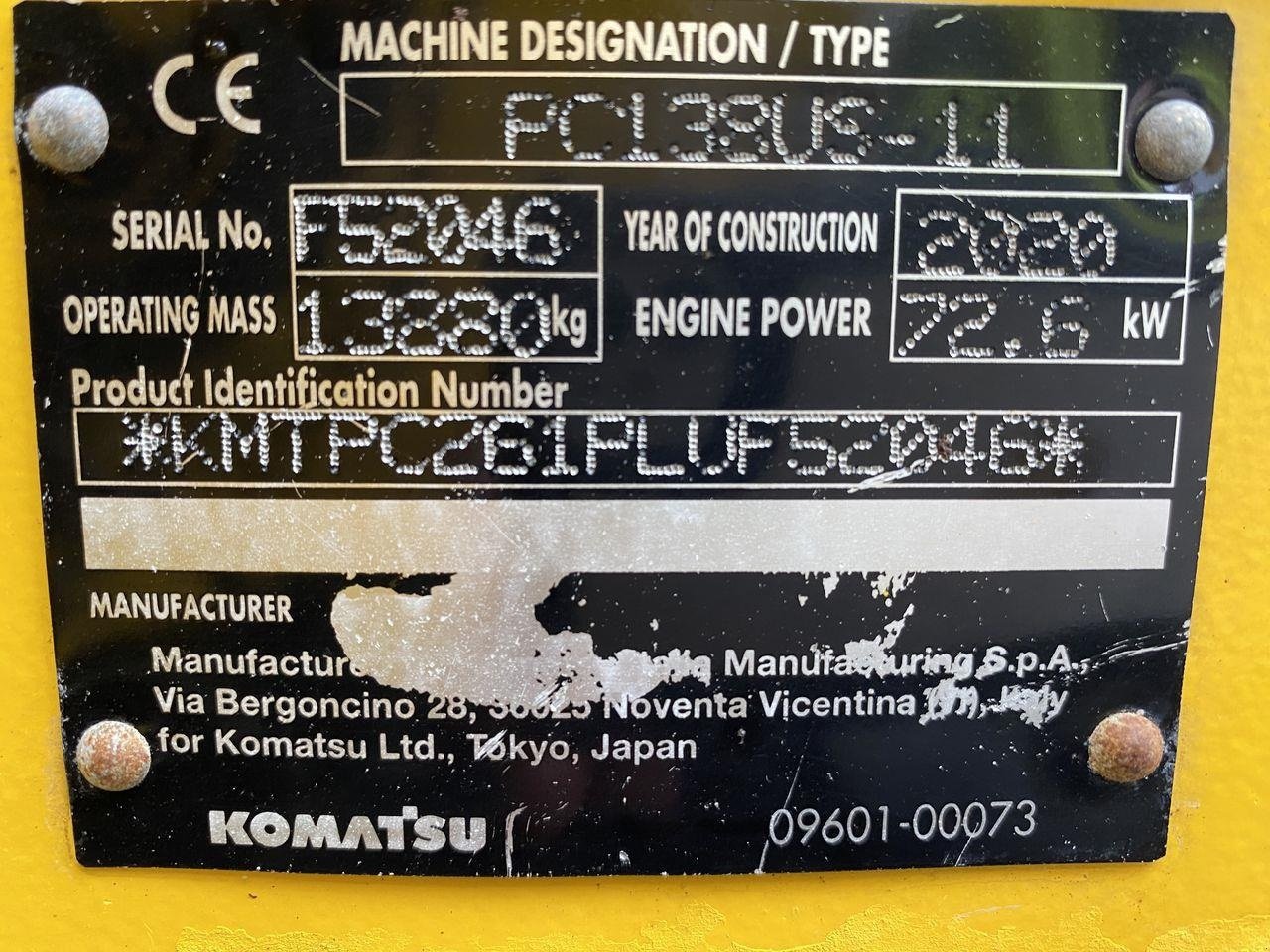 Bagger del tipo Komatsu PC138US-11, Gebrauchtmaschine en Skive (Imagen 11)