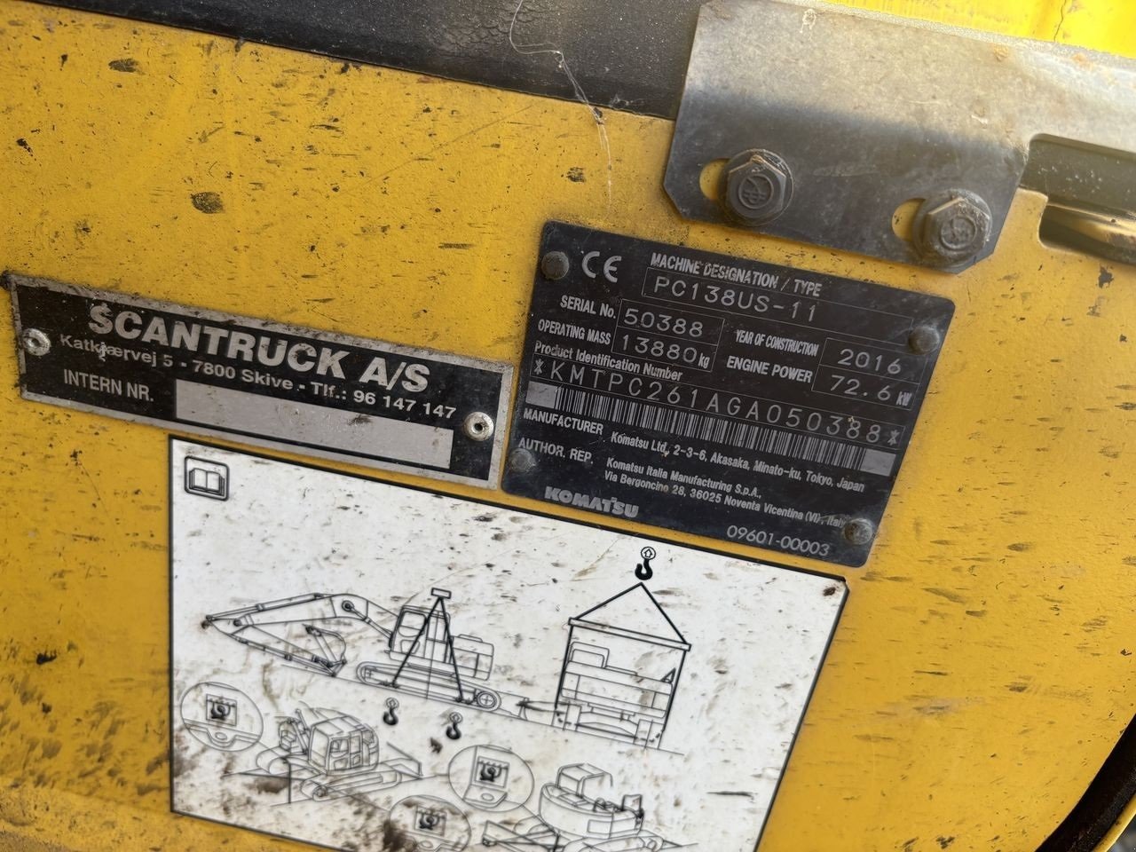 Bagger Türe ait Komatsu PC138US-11, Gebrauchtmaschine içinde Skive (resim 7)