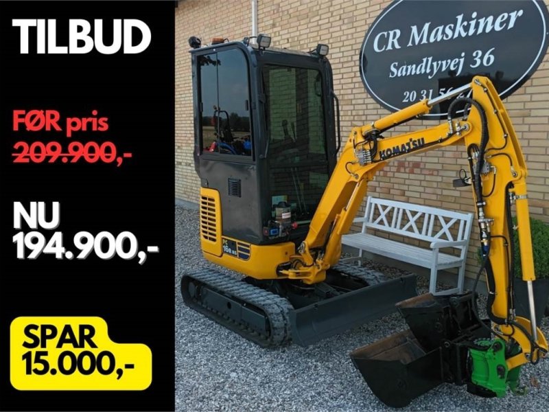 Bagger типа Komatsu pc16r hs, Gebrauchtmaschine в Fårevejle (Фотография 1)