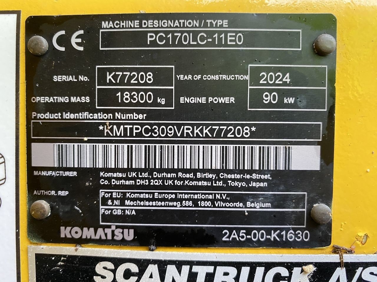 Bagger typu Komatsu PC170LC-11EO, Gebrauchtmaschine w Skive (Zdjęcie 13)