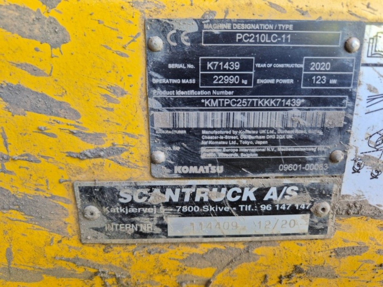 Bagger Türe ait Komatsu PC210LC-11, Gebrauchtmaschine içinde Skive (resim 7)