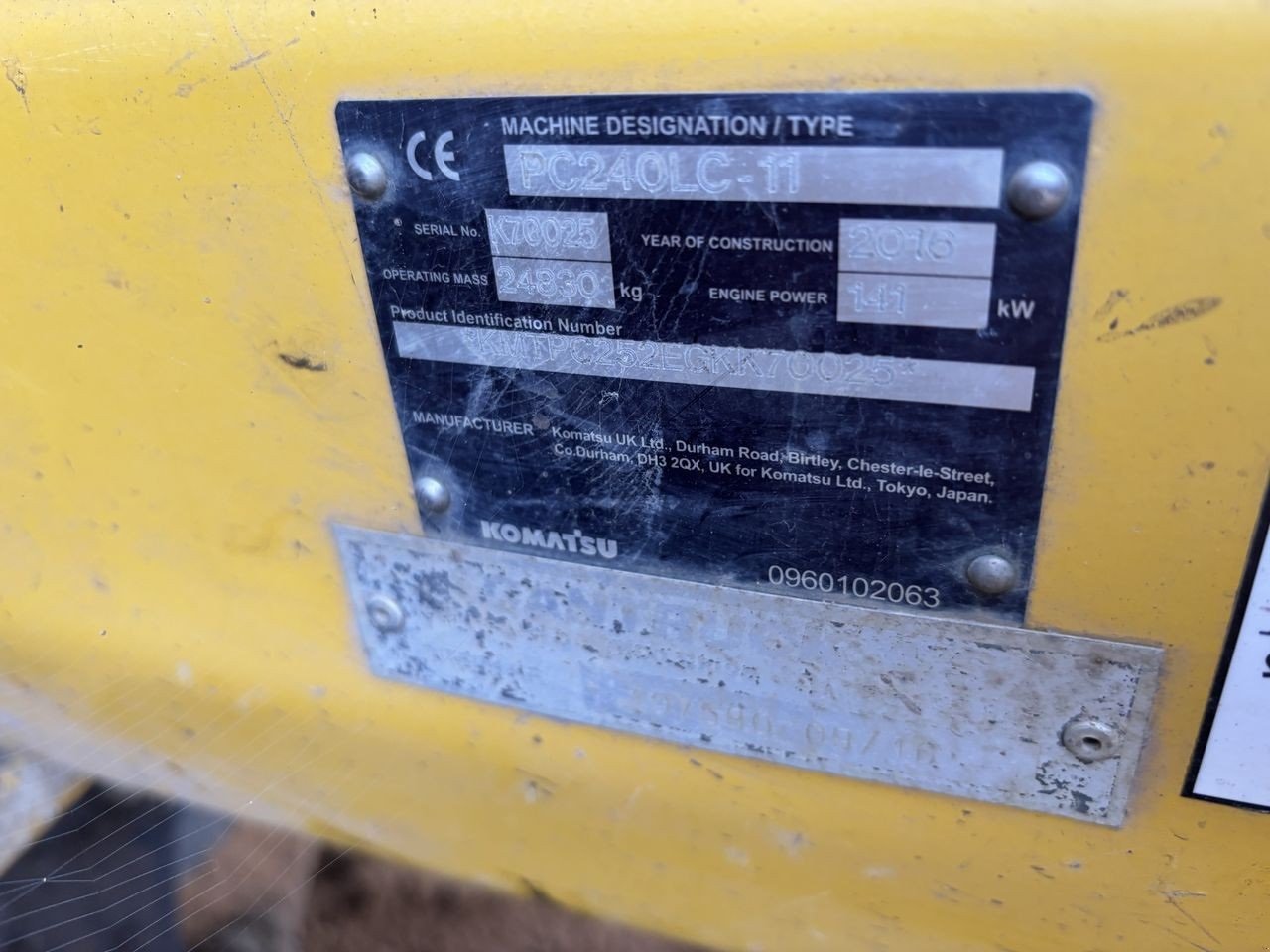 Bagger Türe ait Komatsu PC240LC-11, Gebrauchtmaschine içinde Skive (resim 8)