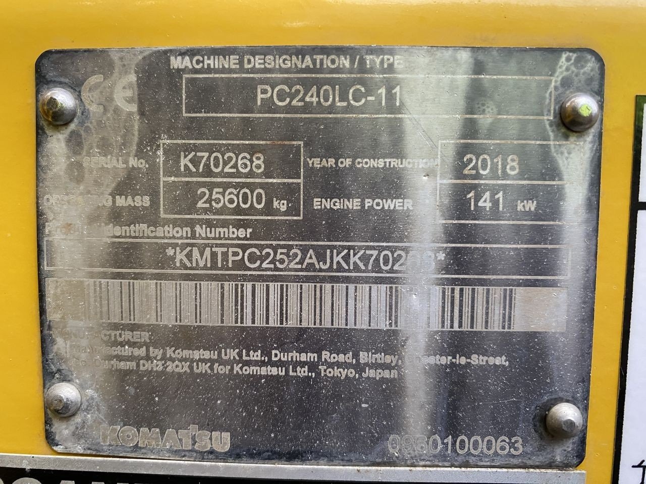 Bagger typu Komatsu PC240LC-11, Gebrauchtmaschine v Skive (Obrázek 11)